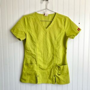 DICKIES Bright Lime Green Scrub Shirt